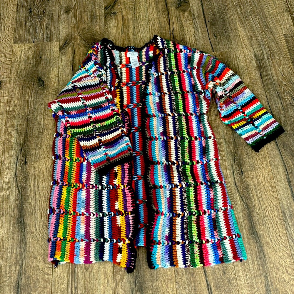 Handmade Cardigan Sweater Coat Cottage Grandma